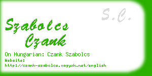 szabolcs czank business card